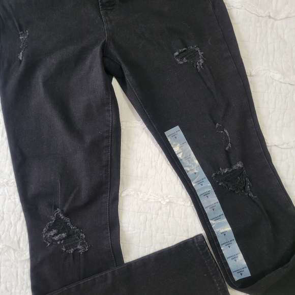 Old Navy Power Slim Straight High Rise Secret Slim Pockets Jeans 4 Black NWT - Picture 2 of 15